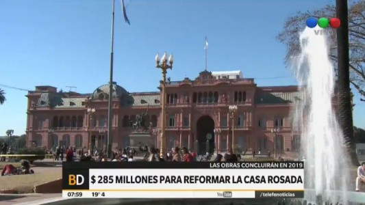 El Gobierno anunció obras de remodelación de la Casa Rosada por 285 millones de pesos