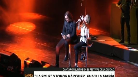 "La Sole" y Jorge Vázquez en el Festival de Peñas de Villa María