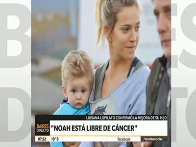 Luisana Lopilato: "Noha está libre de cáncer"