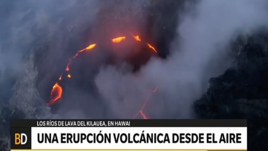 Video: una erupción volcánica desde el aire