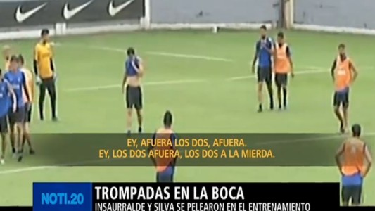 Boca sancionará a Insaurralde y a Silva por pelearse durante el entrenamiento