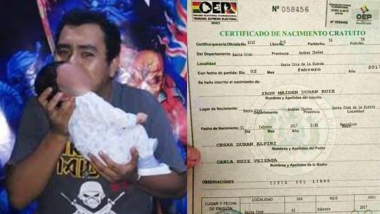 Llama a su hijo Iron Maiden en honor a la banda y quiere que el pequeño "sea una bestia"