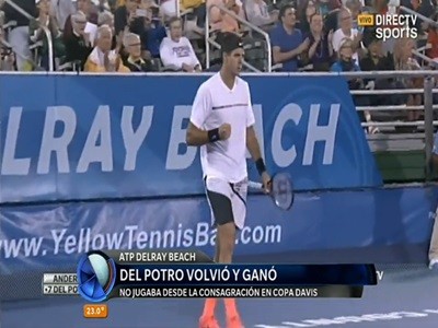 Del Potro volvió y ganó