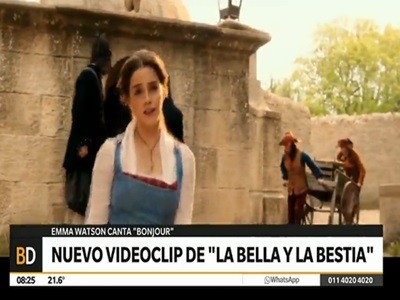 La canción de "la bella" Emma Watson en un adelanto de la película