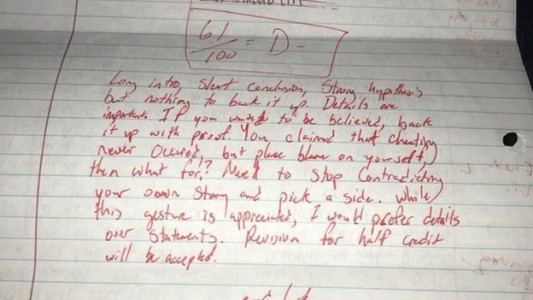 Corrigió una carta de su ex novia, la compartió en redes sociales y se volvió viral