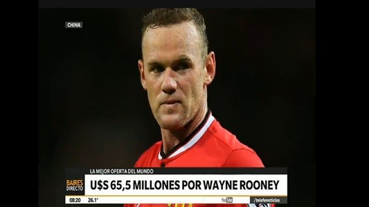 Wayne Rooney podría jugar en China con un contrato récord