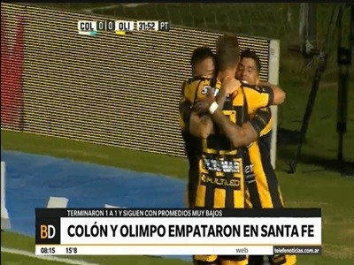 Empate entre Colón y Olimpo en Santa fe