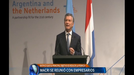 Macri, ante empresarios en Holanda: "Para lograr inversiones, hay que generar confianza"