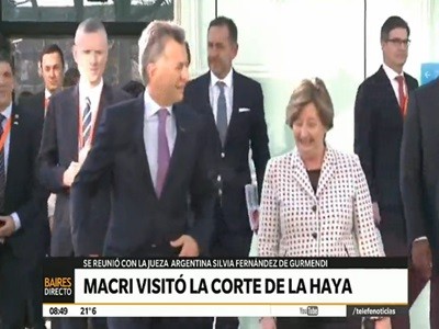 Macri visitó la Corte de La Haya