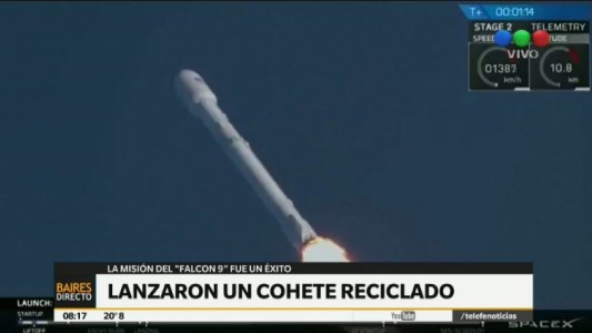 Lanzaron un cohete reciclado en Estados Unidos