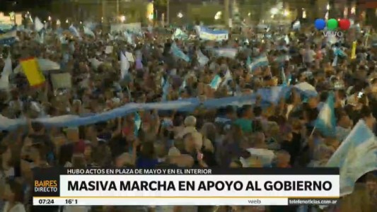 Marcha a Plaza de Mayo a favor del Gobierno