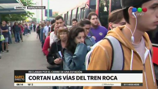 Cortan las vías del tren Roca