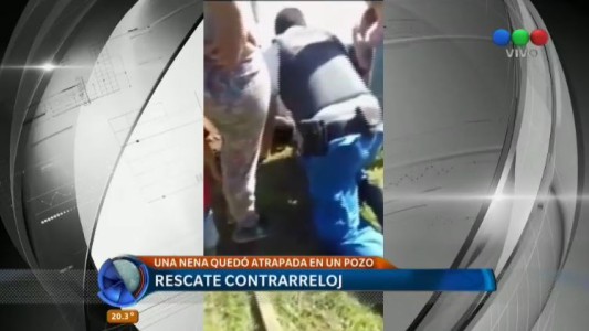 Video: dramático rescate de una nena de un pozo