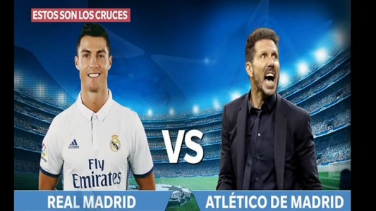 Sortearon las semis de Champions: Real Madrid-Atlético Madrid y Juventus-Mónaco