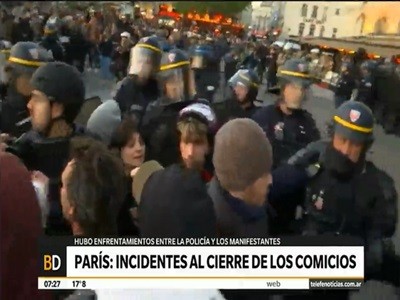 Incidentes en París en el cierre de los comicios