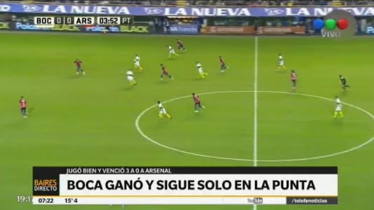 Boca recuperó la punta con una goleada ante Arsenal
