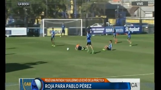 Boca: el Melllizo echó a Pablo Pérez de un entrenamiento por una violenta patada a un juvenil