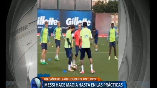 Hasta en los entrenamientos, Messi hace su magia