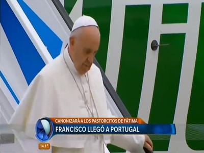 El papa Francisco visita Fátima por el aniversario de la aparición de la virgen