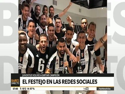 El festejo de Juventus en las redes sociales