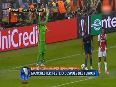 El festejo del Manchester United, después del terror