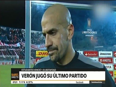 Verón se despidió de las canchas, por tercera vez
