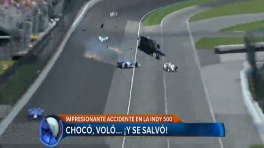 Indy 500: chocó, voló y se salvó