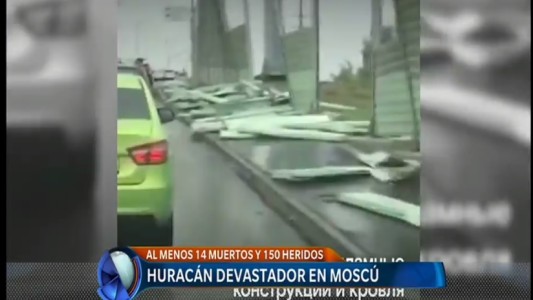 Al menos 14 muertos y 150 heridos dejó un huracán en Rusia