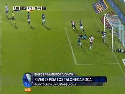 River cumplió: 3 a 0 a Atlético de Tucumán para quedar a un punto de Boca