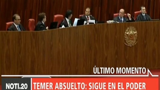 Absolvieron a Temer en Brasil