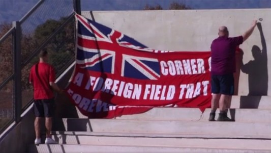 Una bandera inglesa generó mal clima en el partido de Los Pumas