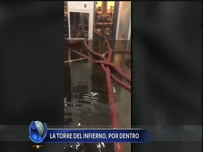 Las imágenes del edificio quemado en Londres, por dentro