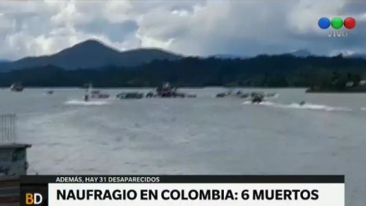 Naufragó un barco con 170 personas a bordo en Colombia: hay al menos seis muertos