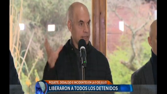 Desalojo en la 9 de Julio: "La violencia no la vamos a permitir", dijo Rodríguez Larreta
