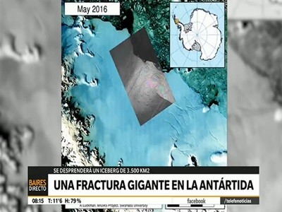 Una fractura gigante en la Antártida