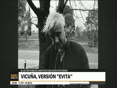 El nuevo look de Vicuña para interpetar a Evita