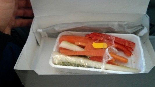 Este plato es un menú vegetariano estilo "oriental" que dejó sin palabras a un pasajero