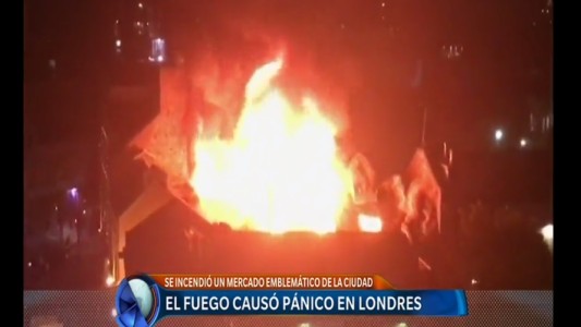 Se incendió el mercado Camden Lock de Londres