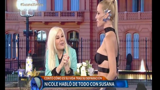 Nicole Neumann estuvo con Susana y le contó sobre su soltería