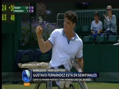 Gustavo Fernández pasó a semifinales de Wimbledon "adaptado"