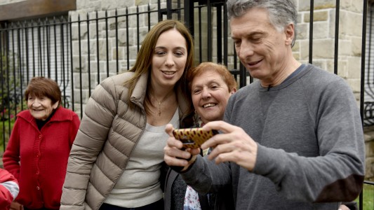 Macri y Vidal, juntos en un timbreo en el conurbano