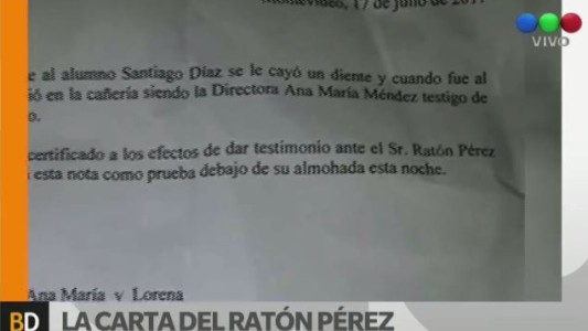 Genia: una maestra le mandó una carta al ratón Pérez para confirmarle que su alumno perdió un diente