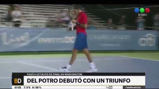 Del Potro debutó con un triunfo en el ATP de Washington