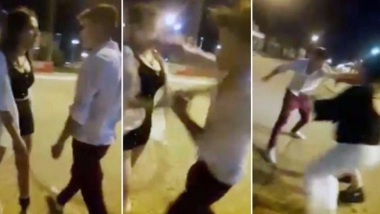 Violencia de género en primera persona: un joven le dio una piña a una chica a la salida de un boliche
