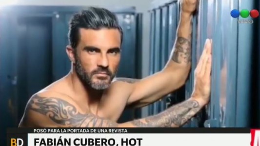 Cubero posó en el mismo vestuario donde conoció a Nicole Neumann