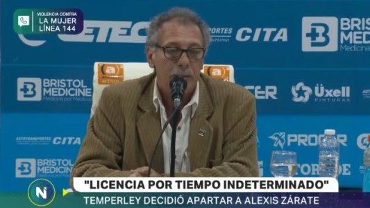 Temperley decidió apartar a Alexis Zárate