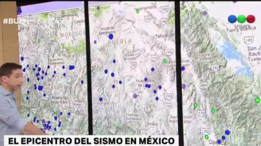 El epicentro del terremoto en México