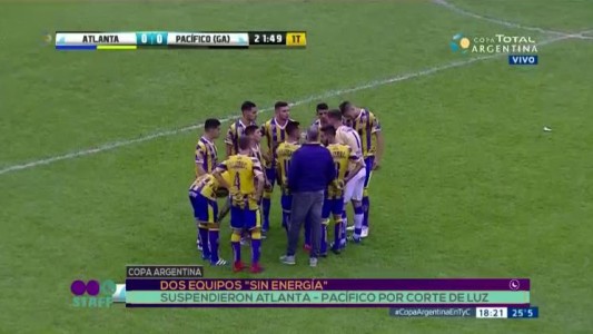 Se suspendió Atlanta-Pacífico por falta de luz