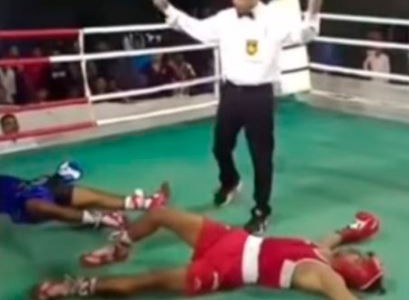 Insólito doble nocaut desconcierta al juez