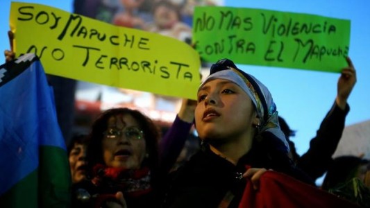Huelga de hambre: Decenas de personas protestaron en la capital chilena por mapuches detenidos